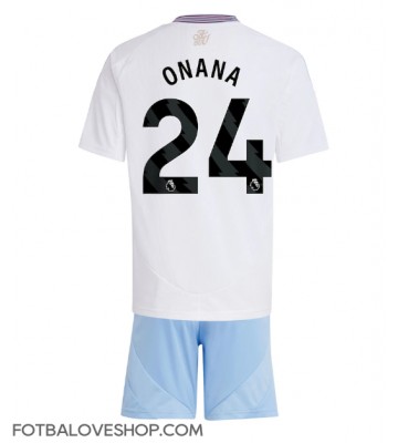 Aston Villa Amadou Onana #24 Dětské Venkovní Dres 2024-25 Krátký Rukáv (+ trenýrky)